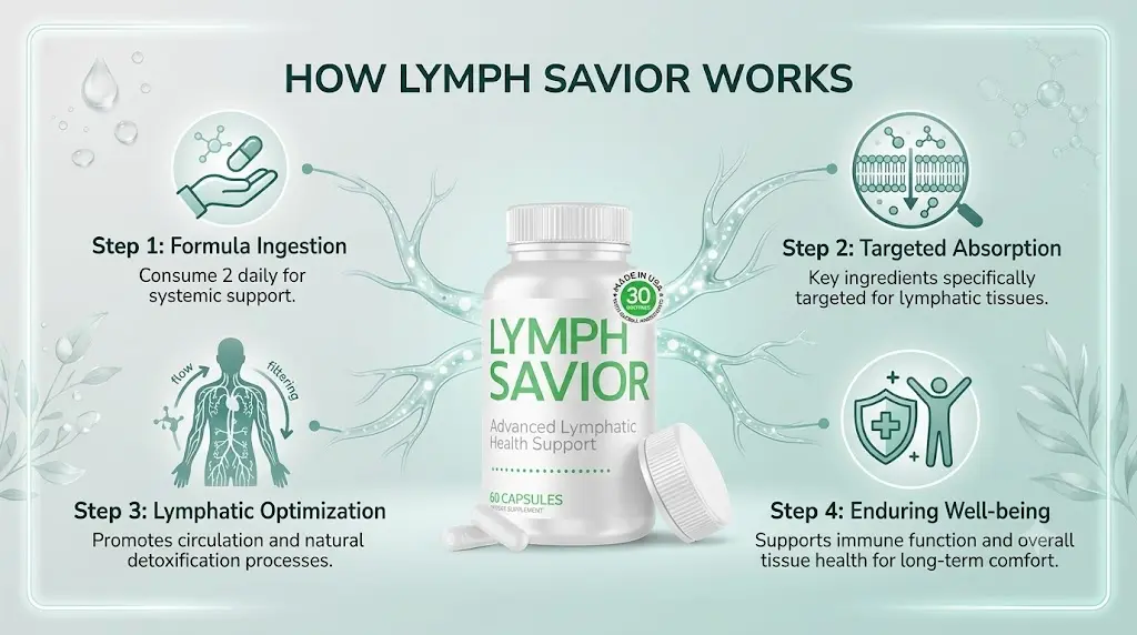 How Lymph Savior works: ingestion, absorption, lymphatic support and ongoing wellbeing